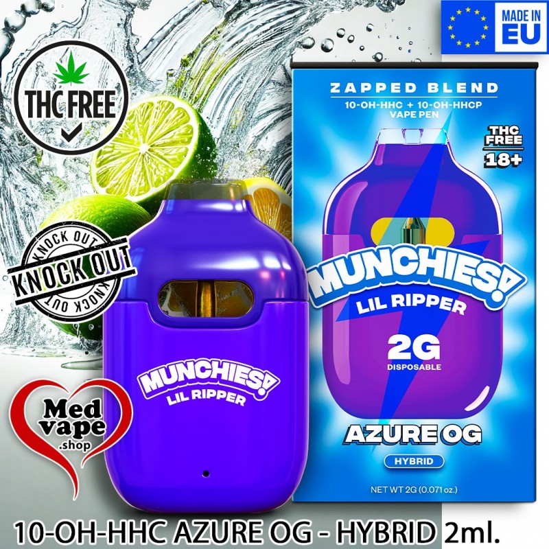 LIL RIPPER AZURE OG 2ml 10-OH - MUNCHIES WEED THC LEGAN CANNABIS LIL RIPPER AZURE OG 2ml 10-OH - MUNCHIES WEED THC LEGAN CANNABIS