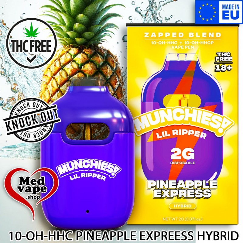 LIL RIPPER PINEAPPLE EXPRESS 2ml 10-OH - MUNCHIES WEED CANNABIS LEGAL THC LIL RIPPER PINEAPPLE EXPRESS 2ml 10-OH - MUNCHIES WEED CANNABIS LEGAL THC